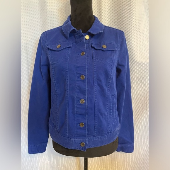 Relativity Blue Front Button Closure Denim Jacket Size Medium - Picture 10 of 10